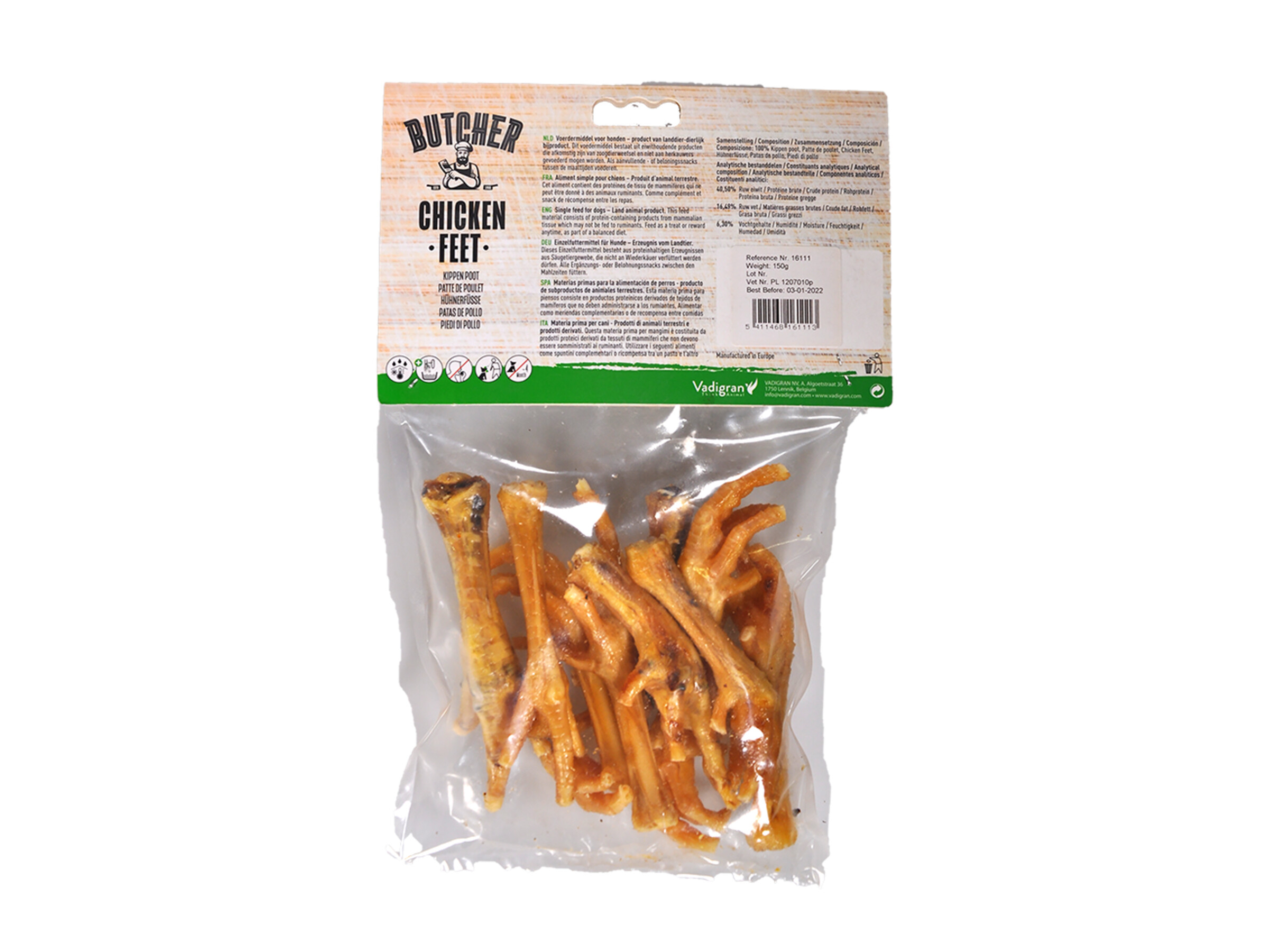 Vadigran Chicken Feet Dog Chew (150 g)