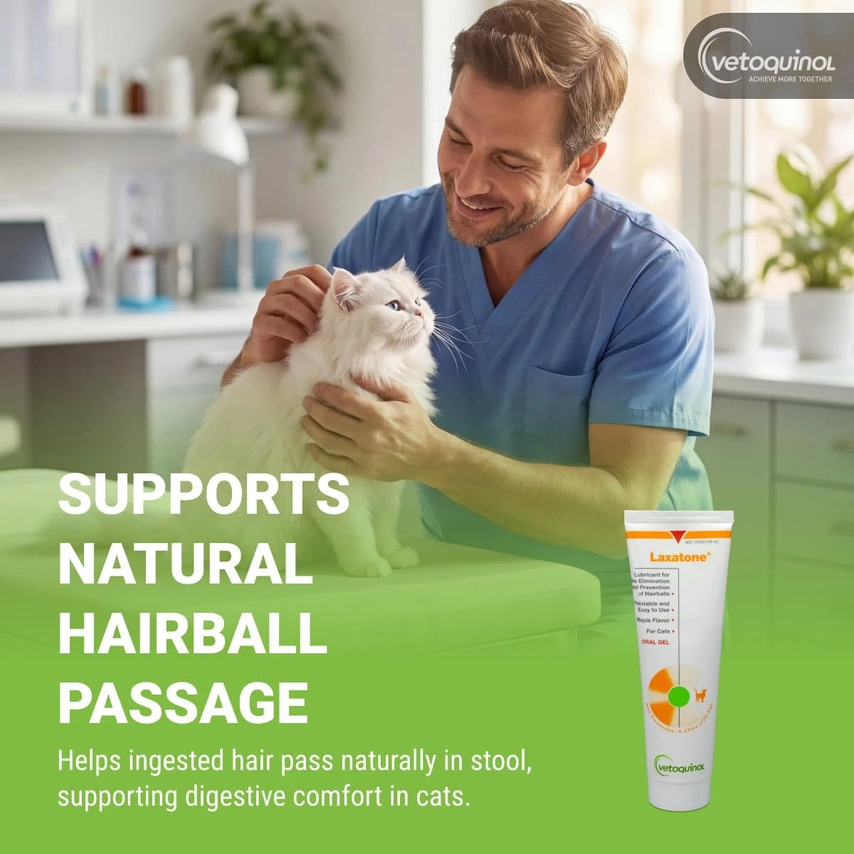 Vetoquinol Laxatone Hairball Gel for Cats 4.25oz