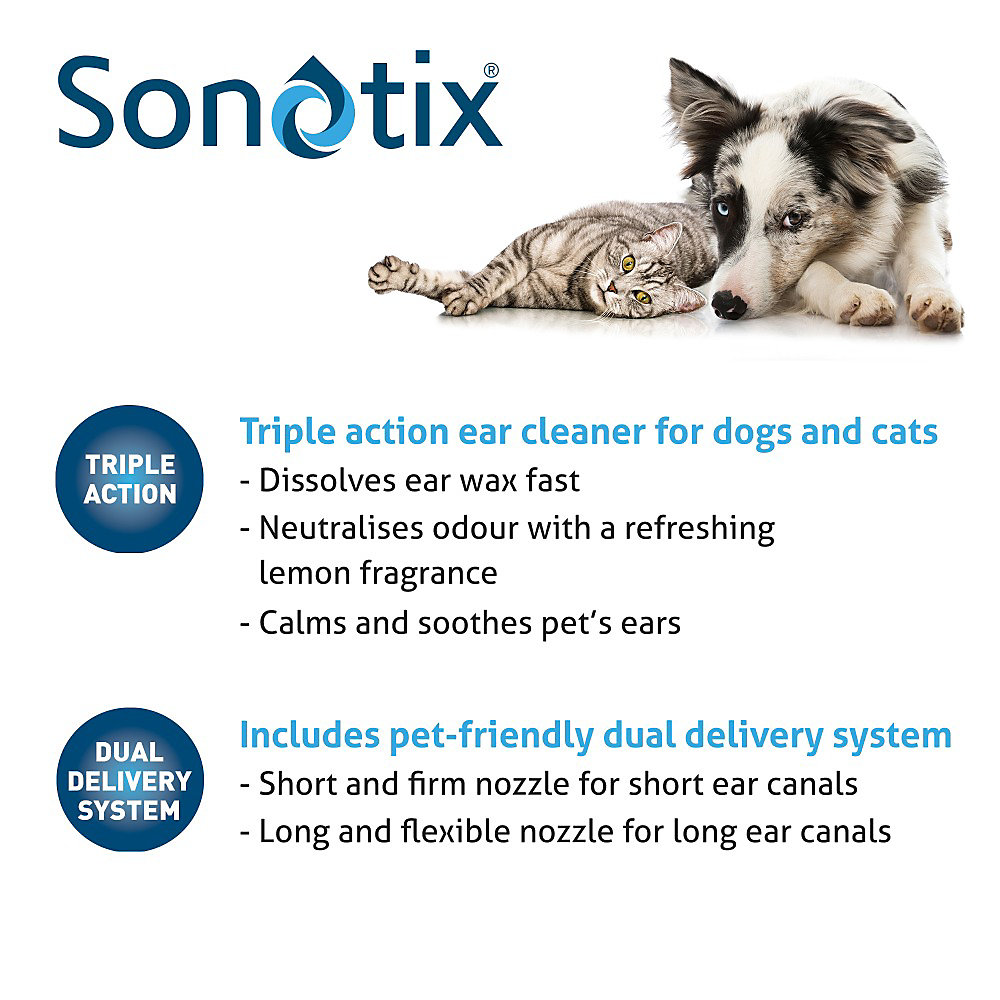 Vetoquinol Sonotix Ear Cleaner for Dogs & Cats 120ml