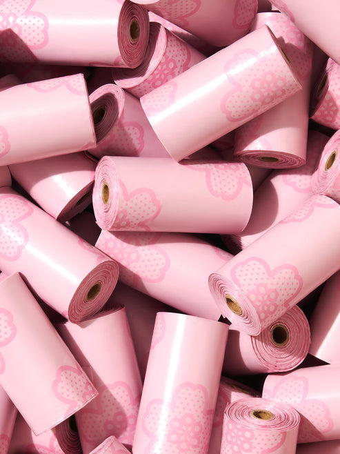 VETRESKA Cherry Blossom Pet Poop Bags Refill Set (12 Rolls)