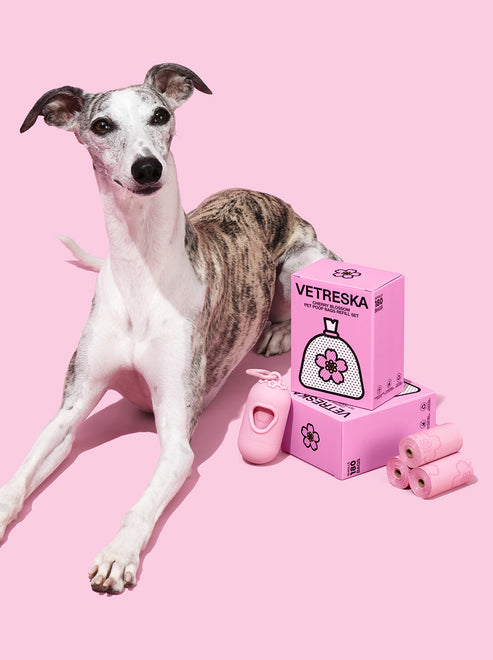 VETRESKA Cherry Blossom Pet Poop Bags Refill Set (12 Rolls)