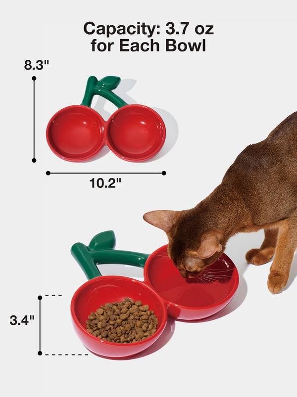 VETRESKA Cherry Ceramic Pet Bowl(NEW)