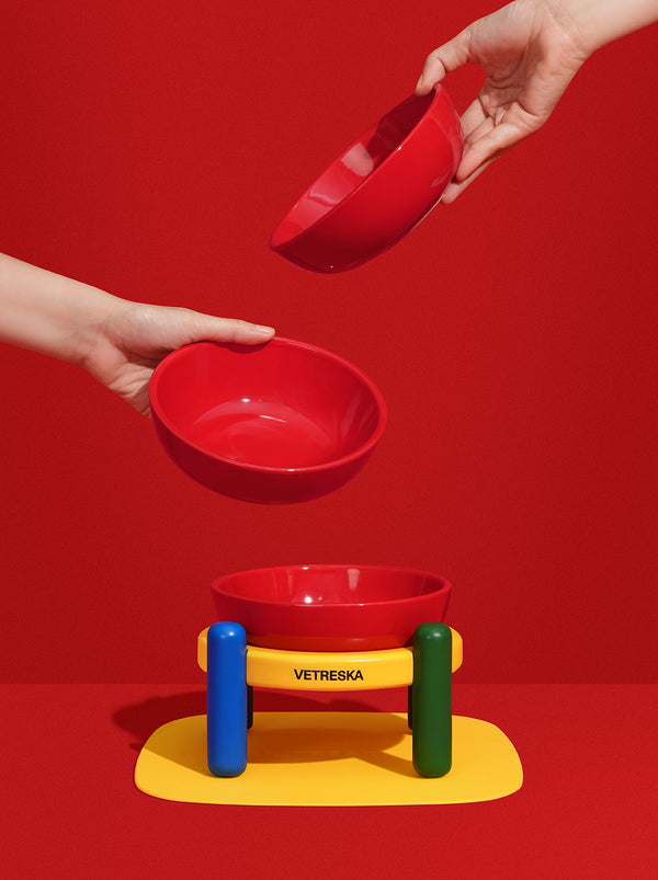 VETRESKA Chroma Pet Bowl & Mat Set (S)