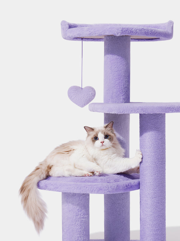 VETRESKA Heartpurrple Cat Climber（Four Platforms)
