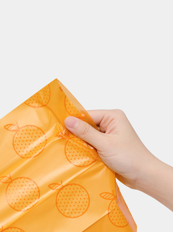VETRESKA Tangerine Pet Poop Bags & Dispenser (1 Dispenser + 1 Roll)