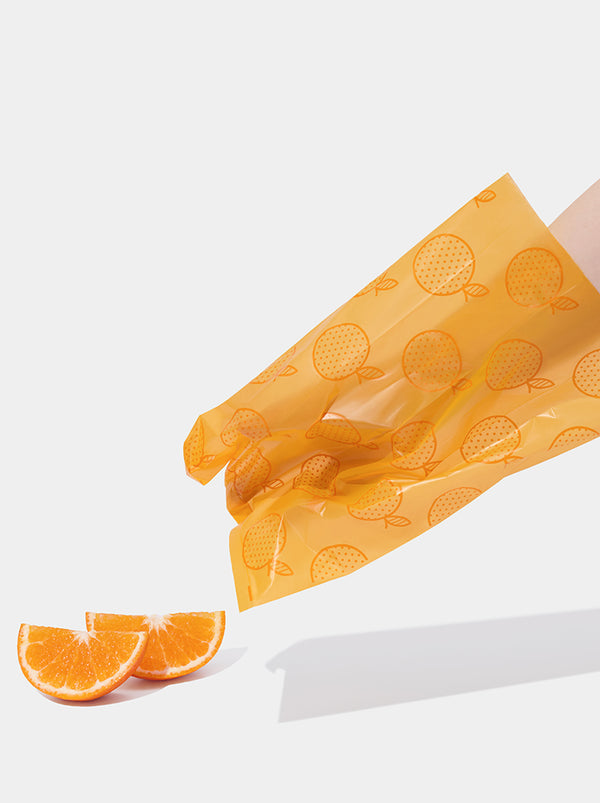 VETRESKA Tangerine Pet Poop Bags & Dispenser Set (1 Dispenser + 7 Rolls)