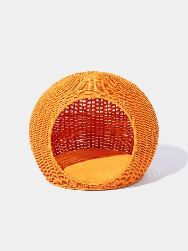 VETRESKA Tangerine Rattan Pet Bed