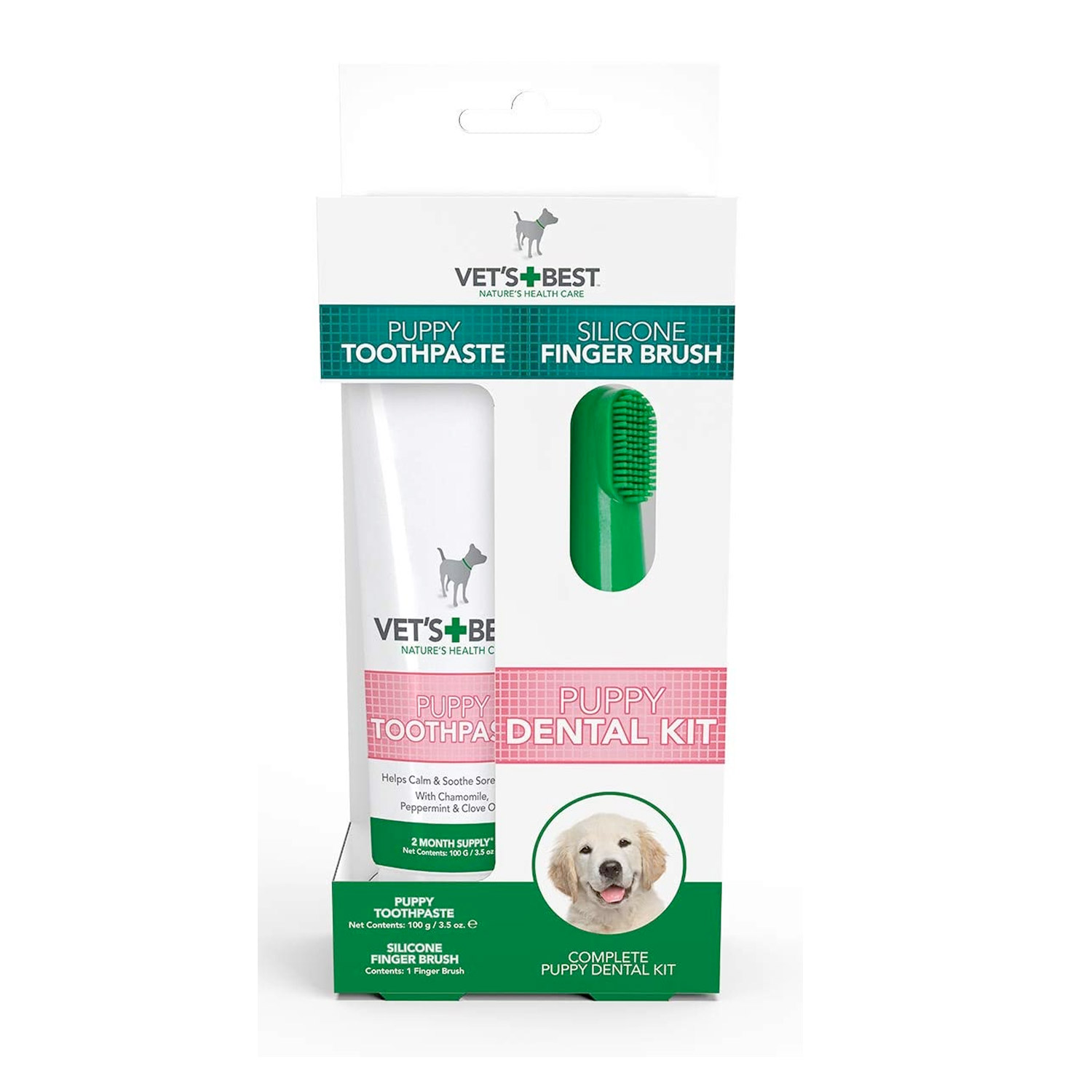 Vet's Best Puppy Toothpaste With Silicon Finger Brush