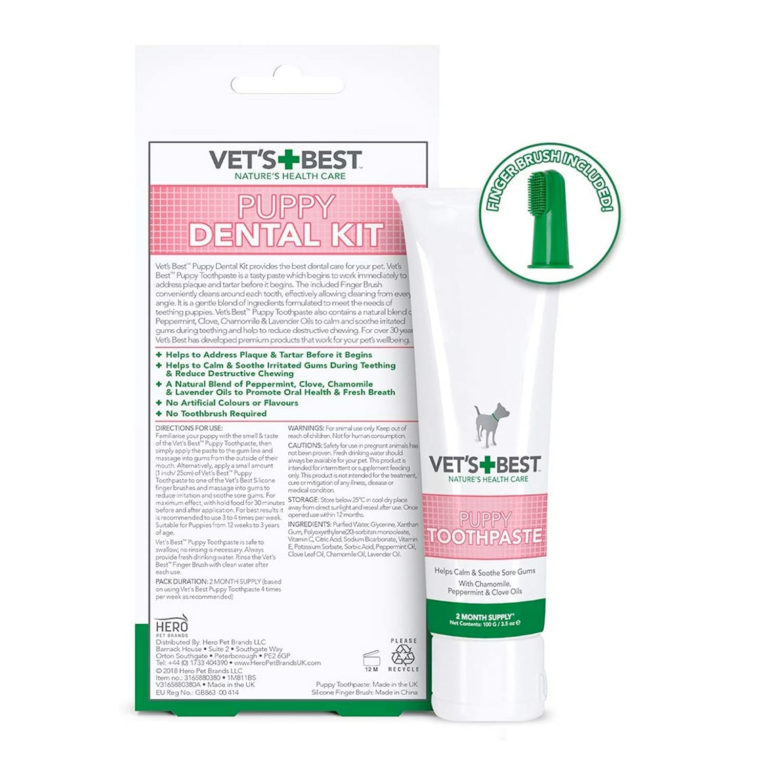 Vet's Best Puppy Toothpaste With Silicon Finger Brush