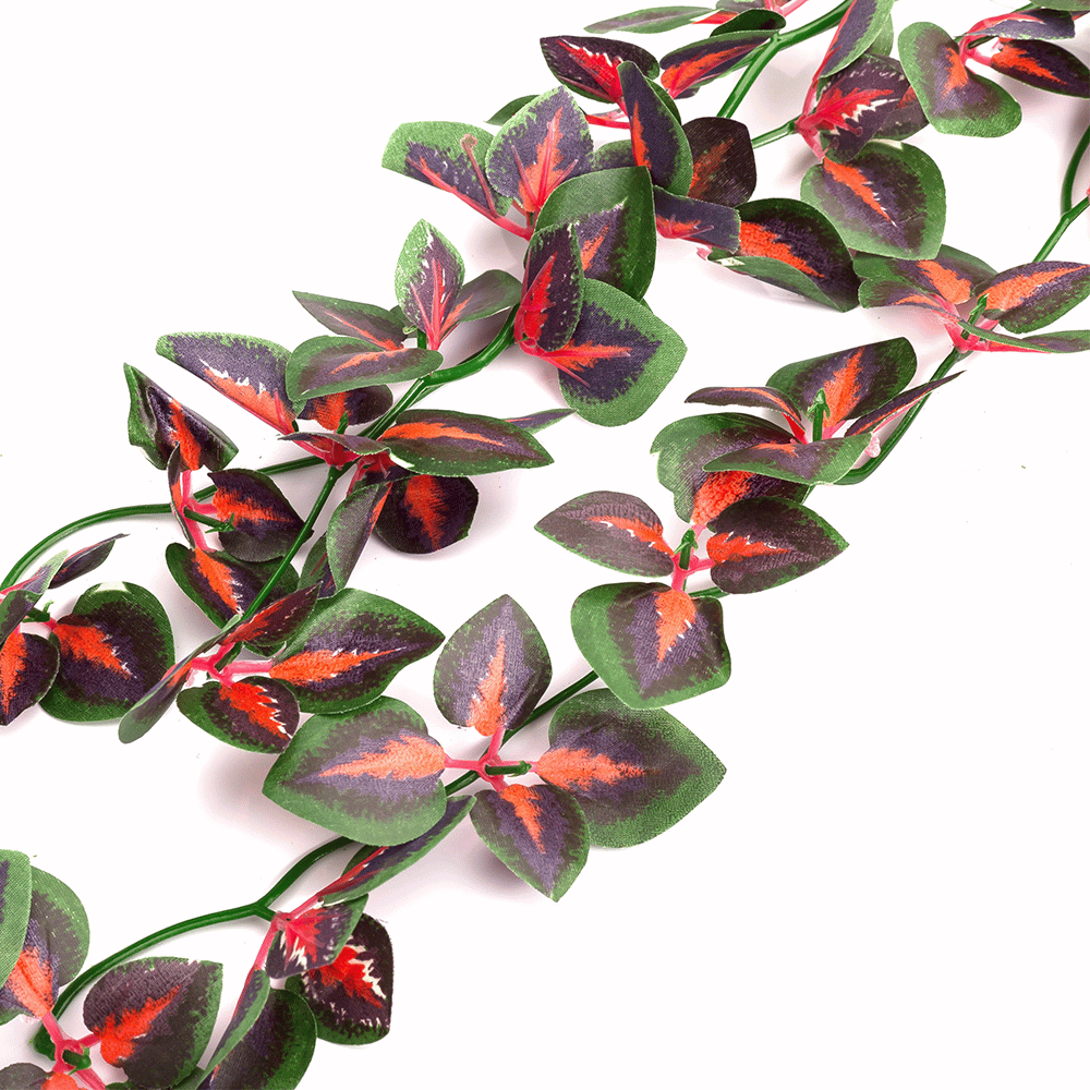 Wacool Folium Perillae Leaves Tiffany Artificial Terrarium Plant