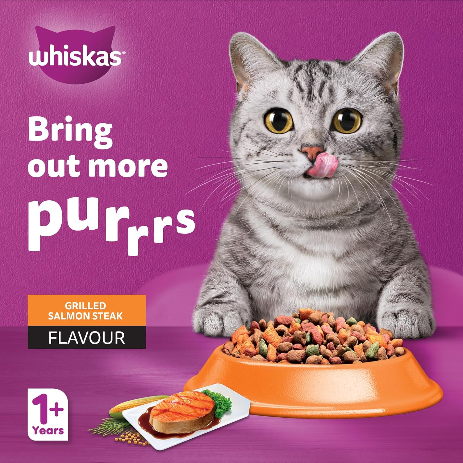 Whiskas Adult Grilled Salmon Steak Flavour 1.2Kg