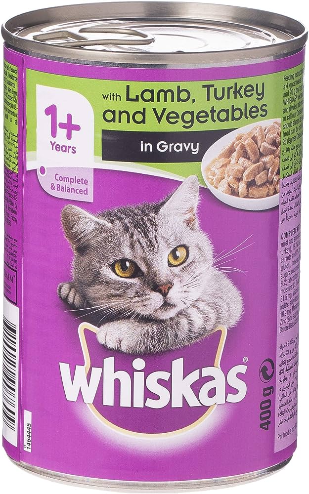 Whiskas Tasty Mince Lamb Turkey and Vegetables in Gravy Cat Food 400 gm - Pack of 24