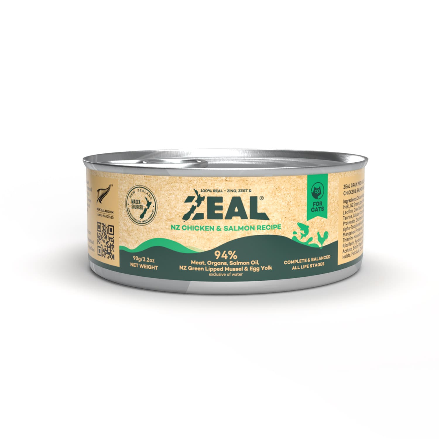 Zeal Grain Free Canned Cat Food 90g - Chicken & Salmon