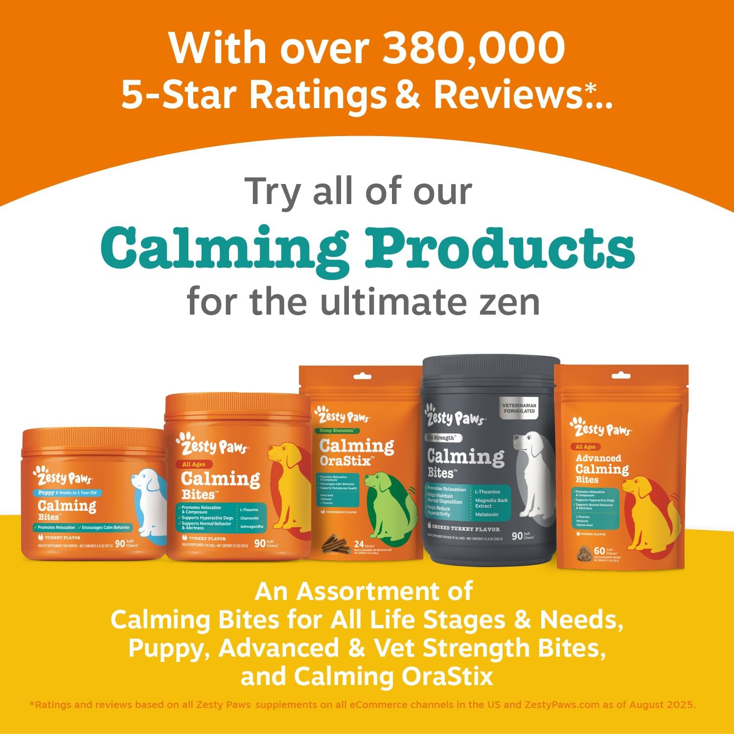 Zesty Paws Calming Bites – Peanut Butter (90 Count)