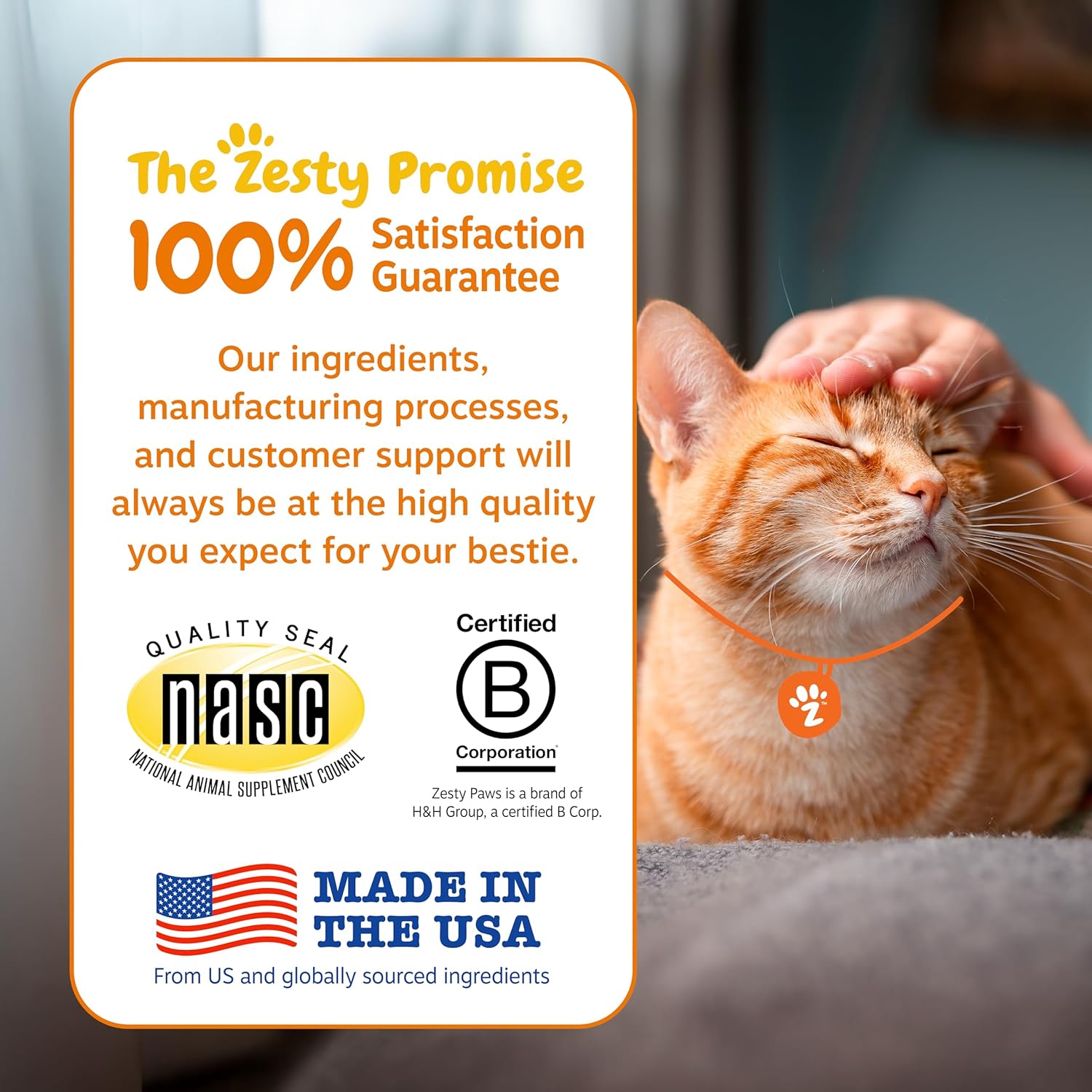 Zesty Paws Cat Hairball Bites – Bacon (60 Count)