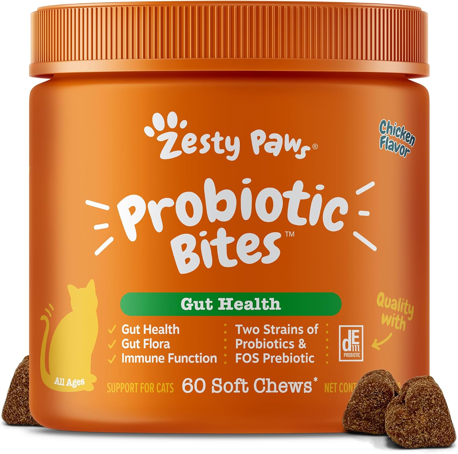 Zesty Paws Cat Probiotic Bites – Chicken (60 Count)