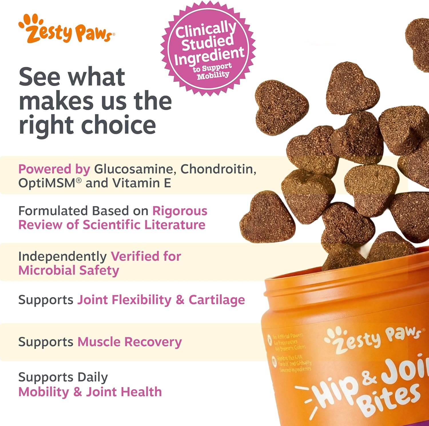 Zesty Paws Hip & Joint Bites – Duck (90 Count)