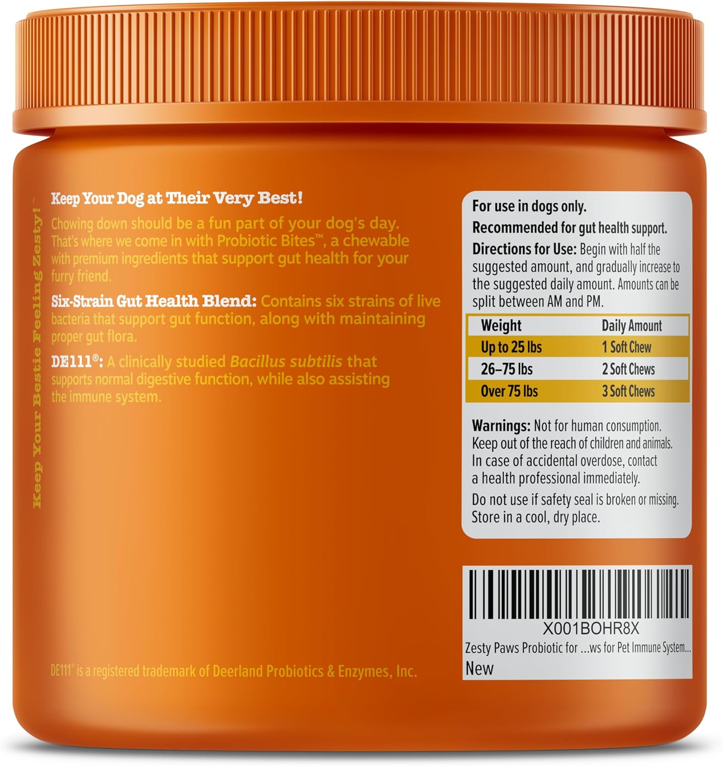 Zesty Paws Probiotic Bites – Pumpkin (90 Count)