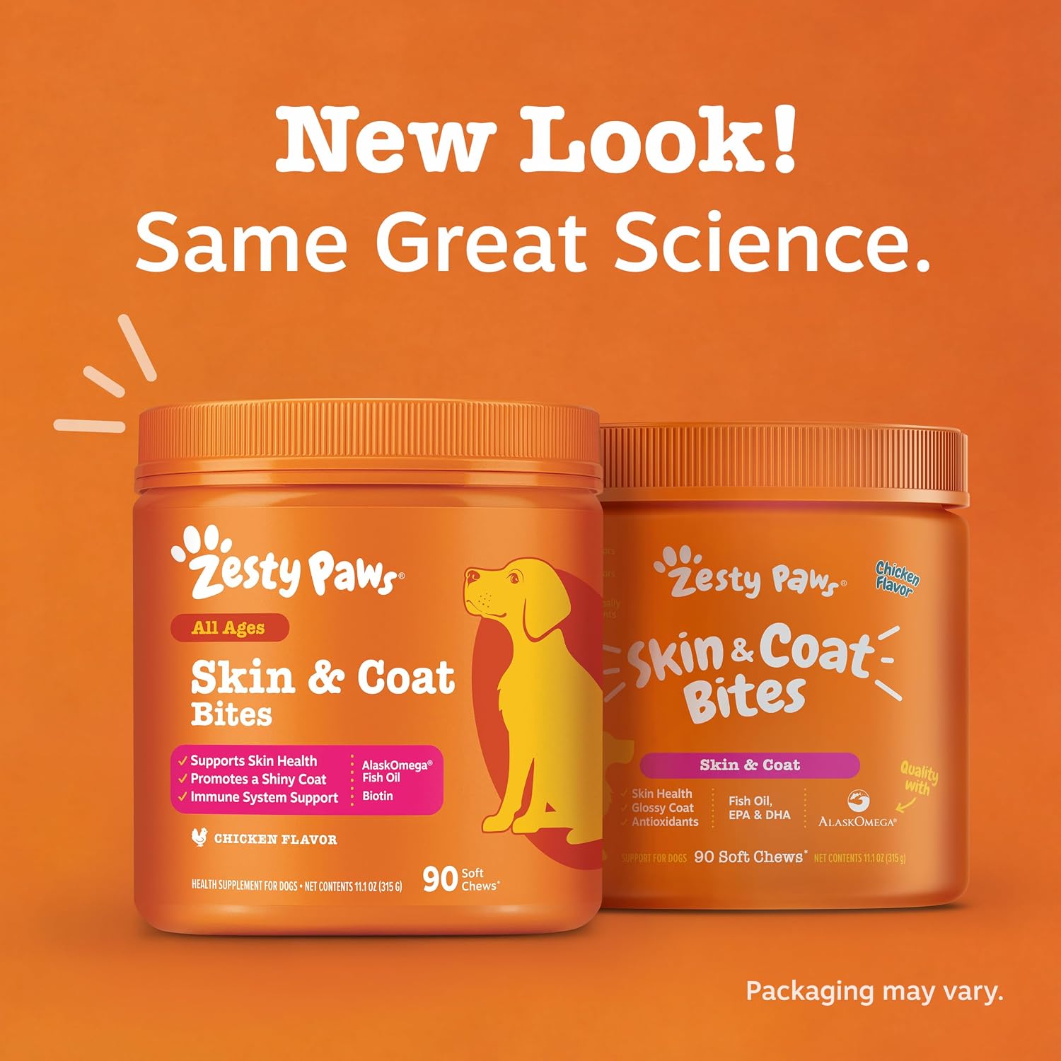 Zesty Paws Skin & Coat Bites – Chicken (90 Count)