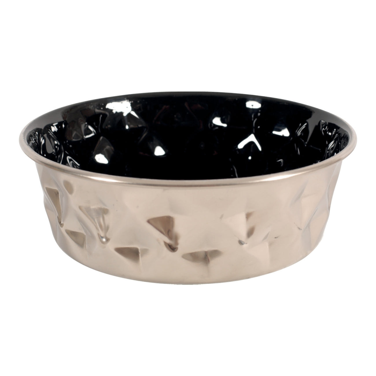 Zolux Diamonds Stainless Steel Non-Slip Dog Bowl Black 1.8L