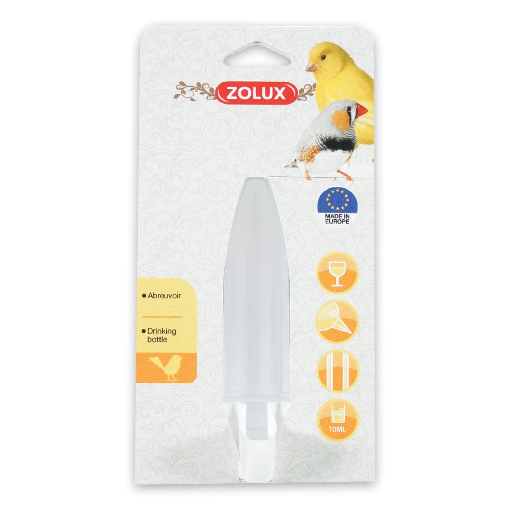Zolux Flat Cage Drinking Bottle 70ml