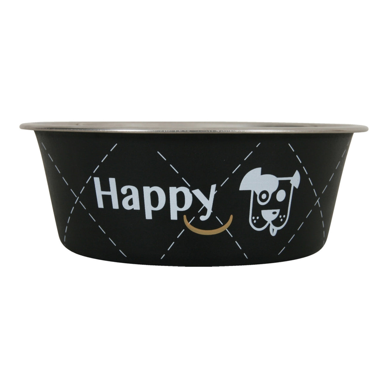 Zolux Happy Stainless Steel Dog Bowl Black 1.5L