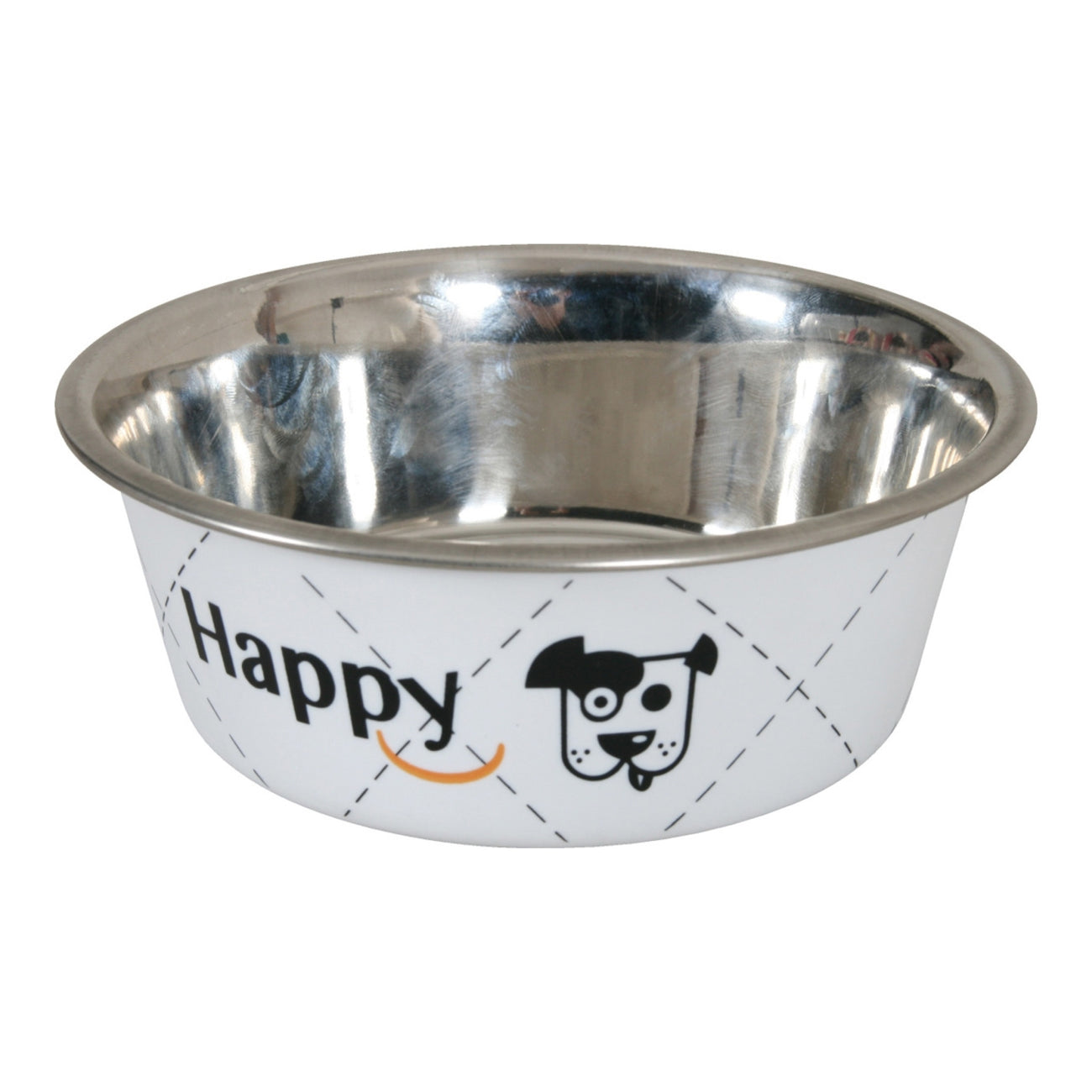 Zolux Happy Stainless Steel Dog Bowl White 0.8L