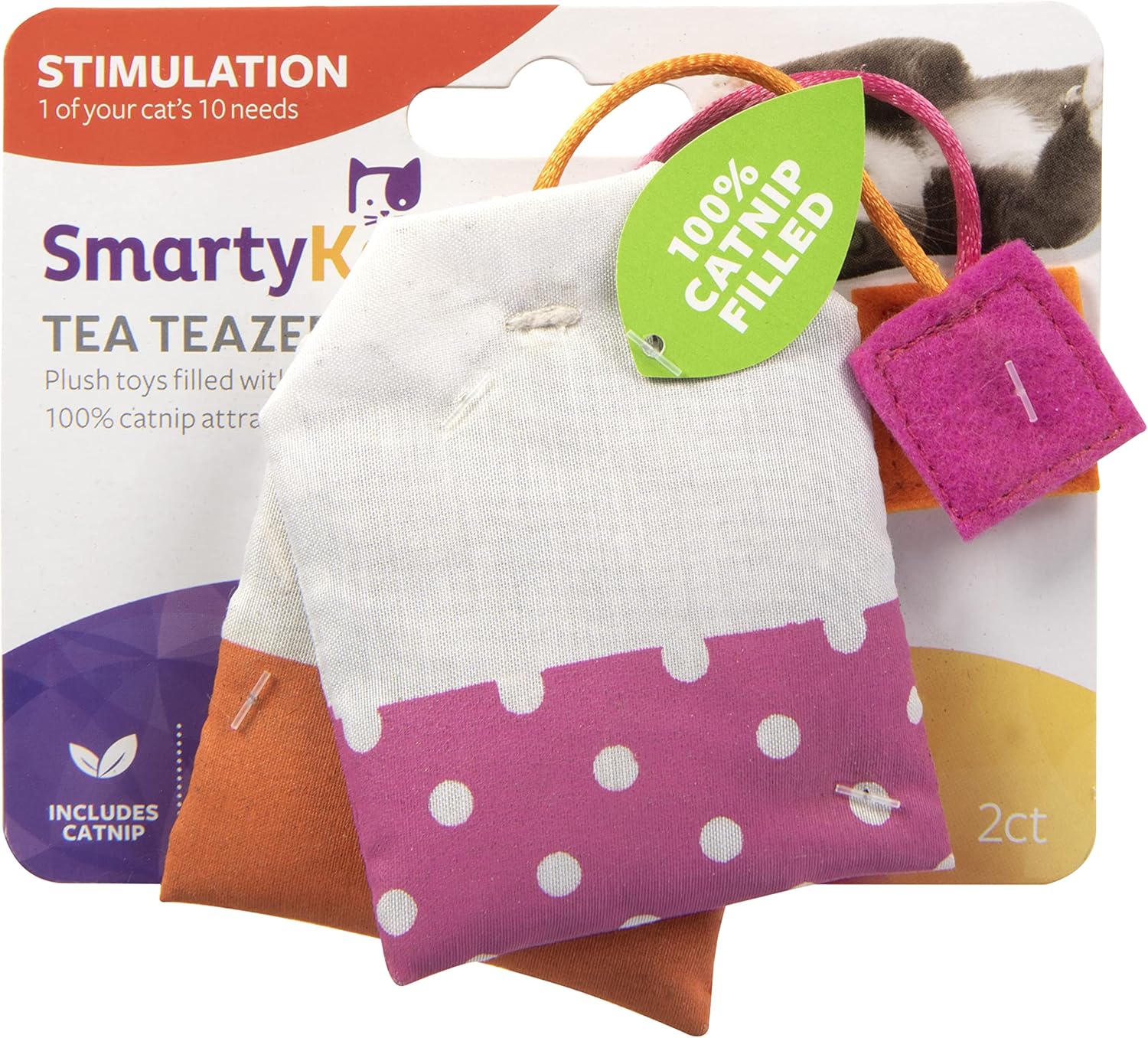 SmartyKat® Tea Teazers™ Set of 2 100% Catnip Filled Cat Toys